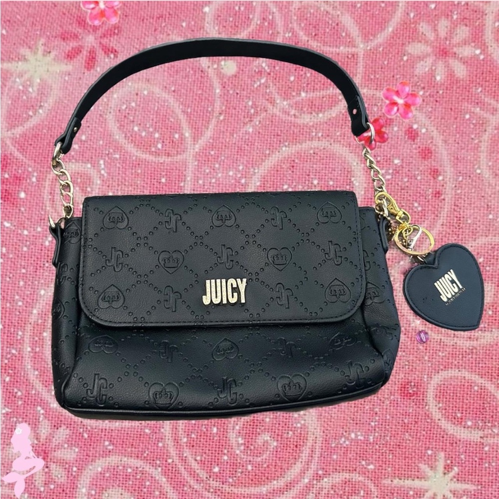 Juicy Couture Black Embossed Shoulder Bag